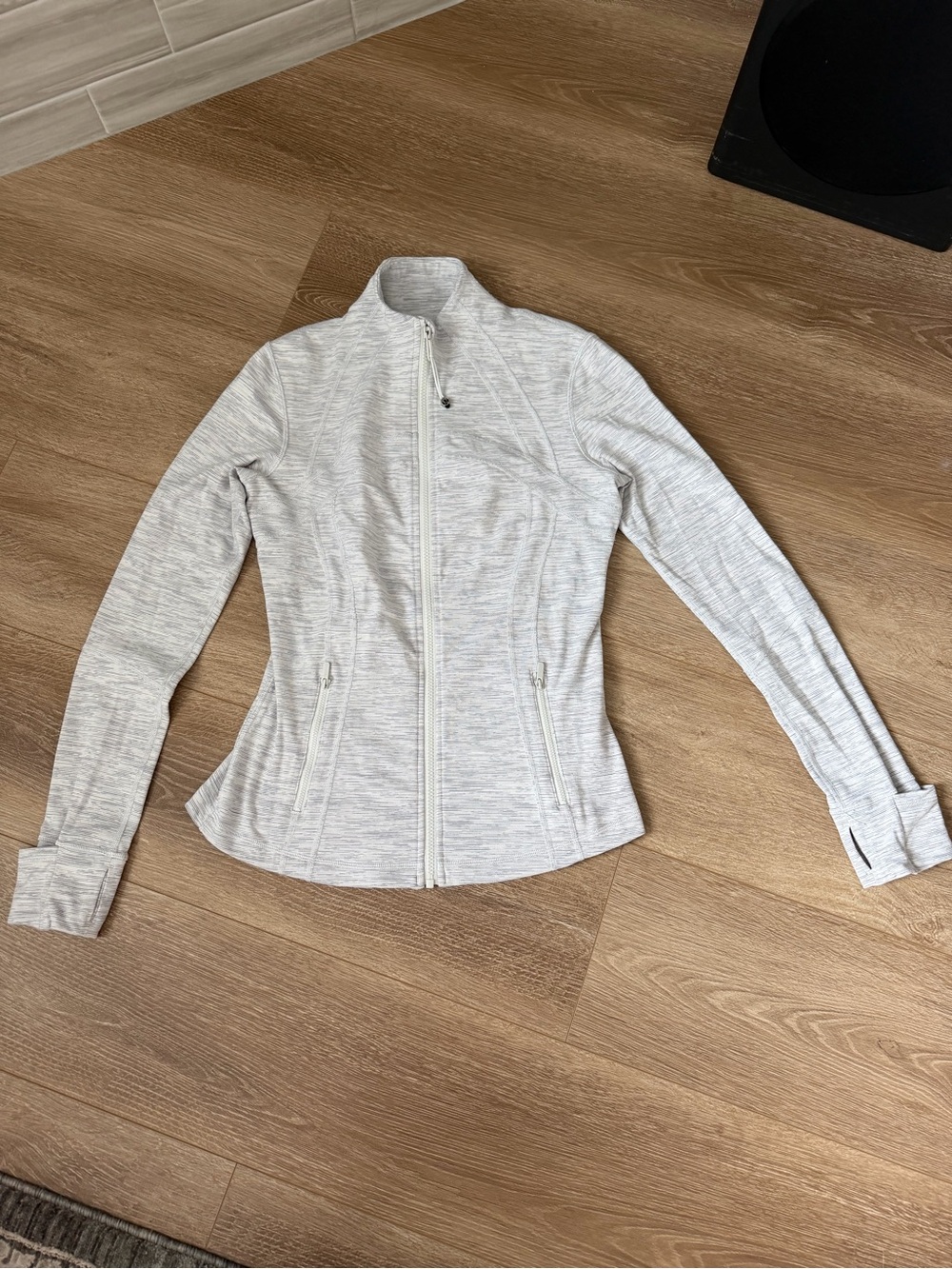 lululemon athletica Heathered Light Gray Zip-Up Utility Jacket